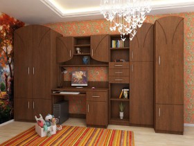 Буратино Детская Комплект мебели (Орех) в Юрге - yurga.katalogmebeli.com | фото