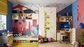 Детская комната Клаксон (Бежевый/корпус Клен) в Юрге - yurga.katalogmebeli.com | фото