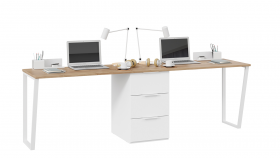 Комплект столов письменных с 1 тумбой универсальной «Порто» в Юрге - yurga.katalogmebeli.com | фото