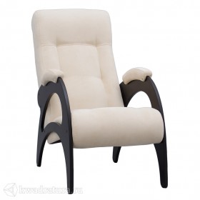 Кресло для отдыха Неаполь Модель 9 без лозы (Венге-эмаль/Ткань Ваниль Verona Vanilla) в Юрге - yurga.katalogmebeli.com | фото 1