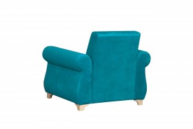 Кресло для отдыха "Порто" (велюр киви бирюза / микровельвет крем) в Юрге - yurga.katalogmebeli.com | фото 4