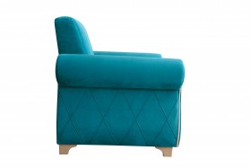 Кресло для отдыха "Порто" (велюр киви бирюза / микровельвет крем) в Юрге - yurga.katalogmebeli.com | фото 6