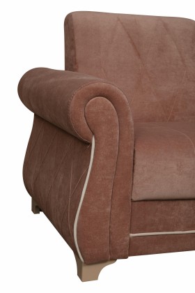 Кресло для отдыха "Порто" (велюр киви корица / микровельвет крем) в Юрге - yurga.katalogmebeli.com | фото 3