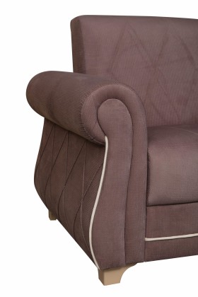 Кресло для отдыха "Порто" (велюр текстура лиловый / микровельвет крем)/осн. в Юрге - yurga.katalogmebeli.com | фото 6