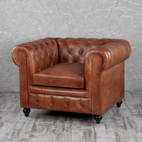 Кресло кожаное Лофт Честер (кожа) в Юрге - yurga.katalogmebeli.com | фото