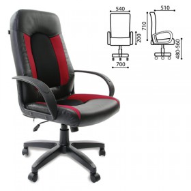Кресло офисное BRABIX Strike EX-525 (черно-красный) в Юрге - yurga.katalogmebeli.com | фото