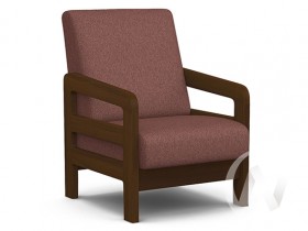 Кресло отдыха Вега-34 (орех лак/UNO BERRY) в Юрге - yurga.katalogmebeli.com | фото