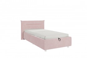 Кровать 0.9 Альба (Нежно-розовый велюр/под-мех) в Юрге - yurga.katalogmebeli.com | фото