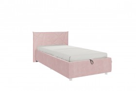 Кровать 0.9 Бест (Нежно-розовый велюр/под-мех) в Юрге - yurga.katalogmebeli.com | фото