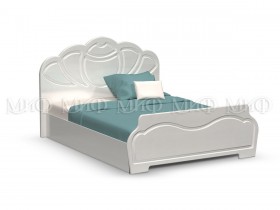 Кровать 1,4м Гармония (Белый/Белый глянец) в Юрге - yurga.katalogmebeli.com | фото 1