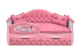 Кровать 160 серии Иллюзия 2 ящика 36 Розовый (мягкий бортик/подушки) в Юрге - yurga.katalogmebeli.com | фото