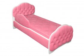 Кровать 180 Гармония 89 Розовый (мягкий бортик) в Юрге - yurga.katalogmebeli.com | фото