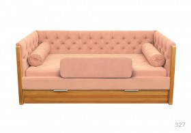Кровать 180 серии Леди + ящик 15 Бледно-розовый (мягкий бортик/подушка валик) в Юрге - yurga.katalogmebeli.com | фото