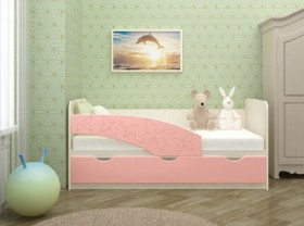 Кровать Бабочки 1,6м (Розовый металлик) в Юрге - yurga.katalogmebeli.com | фото 1
