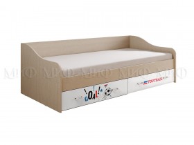 Кровать Boy Вега 0,9 м (Дуб беленый/Белый глянец/фотопечать) в Юрге - yurga.katalogmebeli.com | фото