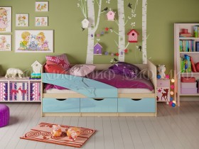 Кровать детская 1,8м Дельфин (Голубой матовый) в Юрге - yurga.katalogmebeli.com | фото