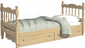 Кровать одинарная Аленка из массива сосны 800*1890 Сосна в Юрге - yurga.katalogmebeli.com | фото