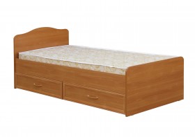 Кровать одинарная с ящиками 800-1 без матраса (круглые спинки) Вишня Оксфорд в Юрге - yurga.katalogmebeli.com | фото