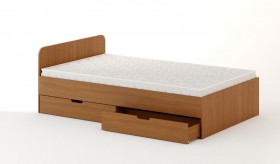 Кровать с ящиками 1200 (Бук темный) в Юрге - yurga.katalogmebeli.com | фото