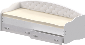 Кровать Софа-8 с мягкой спинкой (900х1900) Белый в Юрге - yurga.katalogmebeli.com | фото