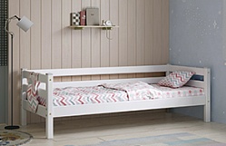 Кровать Соня Вариант 2 с задней защитой Белый полупрозрачный в Юрге - yurga.katalogmebeli.com | фото