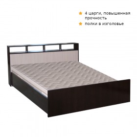 Кровать ТРОЯ 1200 Венге-Дуб бел. в Юрге - yurga.katalogmebeli.com | фото