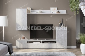 Мебель для гостиной МГС 4 (Белый/Цемент светлый) в Юрге - yurga.katalogmebeli.com | фото 1