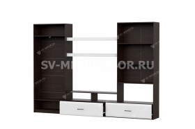 Мебель для гостиной МГС 7 Исполнение 1 Дуб Венге/Белый глянец в Юрге - yurga.katalogmebeli.com | фото