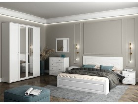 Модульная спальня Барселона (Белый/Белый глянец) в Юрге - yurga.katalogmebeli.com | фото
