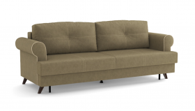 Оливер / диван - кровать 3-х местн. (еврокнижка) (велюр велутто коричневый 23 в Юрге - yurga.katalogmebeli.com | фото