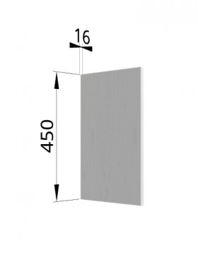 Панель торцевая (для шкафа горизонтального высокого) ВПГ Ройс (Графит софт) в Юрге - yurga.katalogmebeli.com | фото