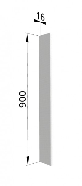 Панель торцевая (для шкафа верхнего торцевого высокого) ВПТ 400 Ройс (Графит софт) в Юрге - yurga.katalogmebeli.com | фото