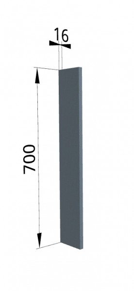 Панель торцевая ПТ 400 Квадро (для шкафа торцевого верхнего) Лунный свет в Юрге - yurga.katalogmebeli.com | фото