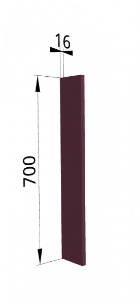 Панель торцевая ПТ 400 Квадро (для шкафа торцевого верхнего) Виноград в Юрге - yurga.katalogmebeli.com | фото
