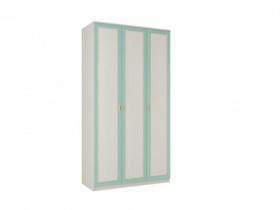 Шкаф для одежды 3-х дверный "Миндаль" (вудлайн кремовый/аруша венге с кожей мята) в Юрге - yurga.katalogmebeli.com | фото
