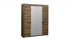 Шкаф для одежды "Лючия" (4-х дв.) ( венге/зеркало) в Юрге - yurga.katalogmebeli.com | фото