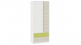 Шкаф для одежды комбинированный «Сканди» Дуб Гарден/Белый/Зеленый в Юрге - yurga.katalogmebeli.com | фото