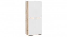 Шкаф для одежды с 2-мя дверями «Фьюжн» Дуб Делано/Белый глянец в Юрге - yurga.katalogmebeli.com | фото