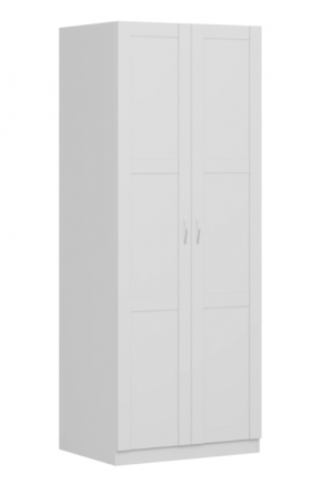 Шкаф двухдверный Пегас сборный белый в Юрге - yurga.katalogmebeli.com | фото