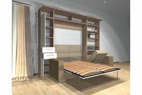 Шкаф-кровать с диваном Каролина в Юрге - yurga.katalogmebeli.com | фото 3