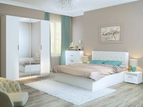 Спальня Тиффани (Белый текстурный) в Юрге - yurga.katalogmebeli.com | фото