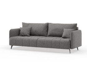 Валериан диван трёхместный прямой Стальной, ткань RICO FLEX 9292 в Юрге - yurga.katalogmebeli.com | фото