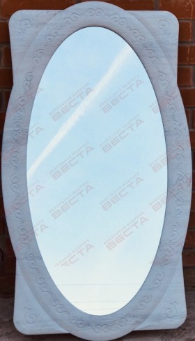 Зеркало Овальное МДФ Белый в Юрге - yurga.katalogmebeli.com | фото